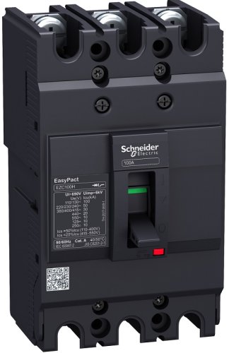 Выключатель автоматический в литом корпусе Schneider Electric EasyPact EZC100N 3п 100А 18кА фото Выключатель автоматический в литом корпусе Schneider Electric EasyPact EZC100N 3п 100А 18кА картинка